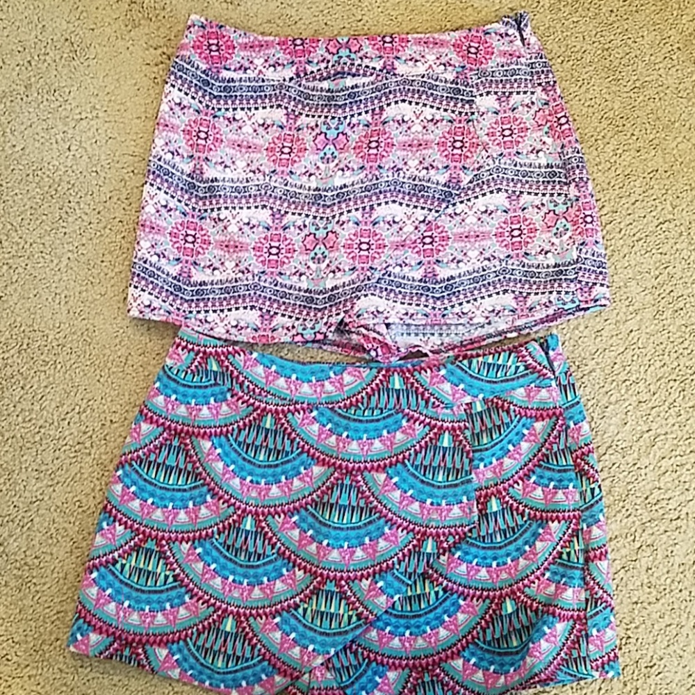 (3 for $15) 2 pattern skorts bundle